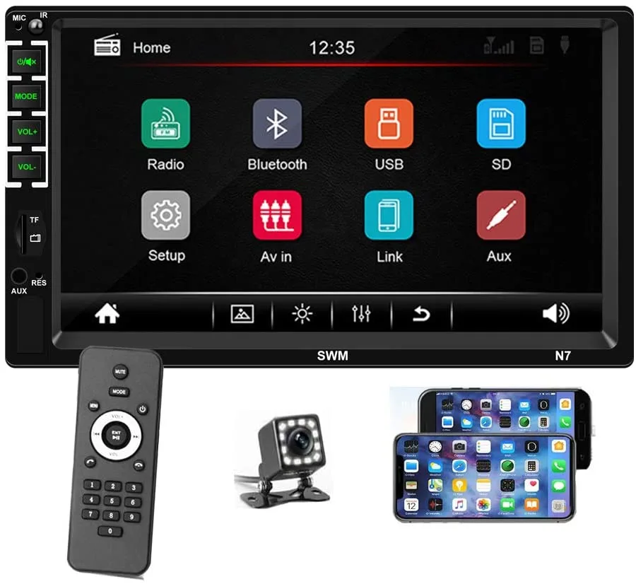 IHDAPP IHDAPP 7 inch Double Din Car Stereo with Backup Camera — product photo