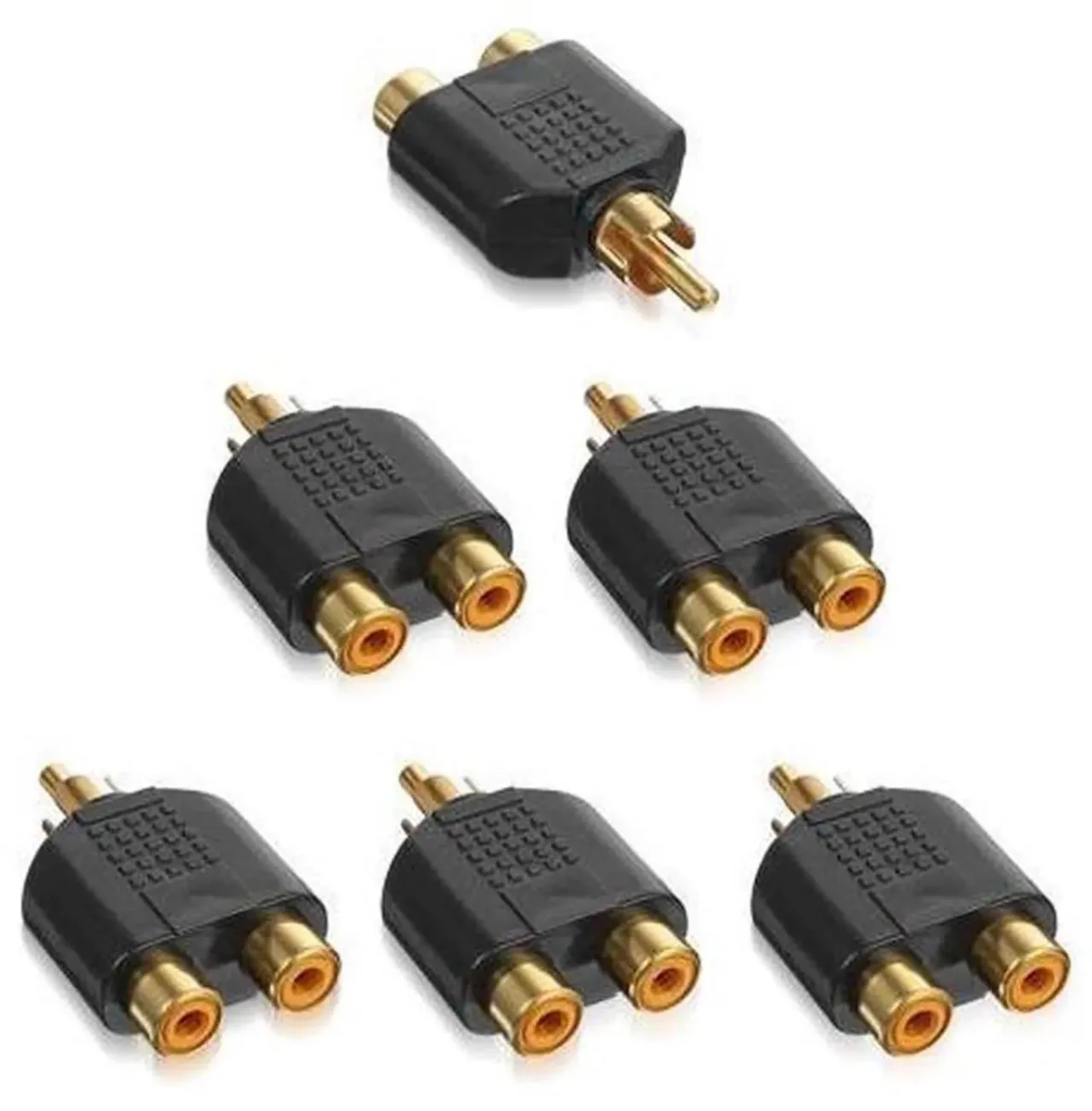 SMUGDESK SMUGDESK 6 Pack RCA Y Splitter 1 Male to 2 Female — product photo