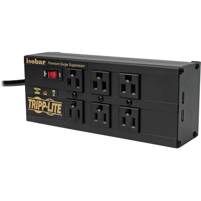 Tripp Lite Tripp Lite IBAR6ULTRAUSBB 6-Outlet 3840 Joules 10ft Surge Protector — product photo