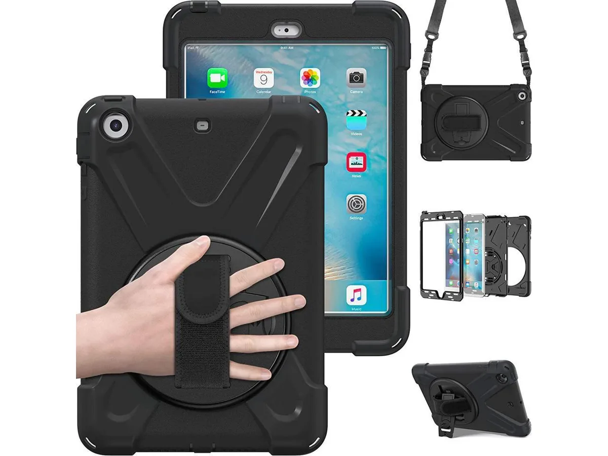 BONAEVER BONAEVER A1599 iPad Mini 1 2 3 rugged case 360° stand grip shoulder strap — product photo