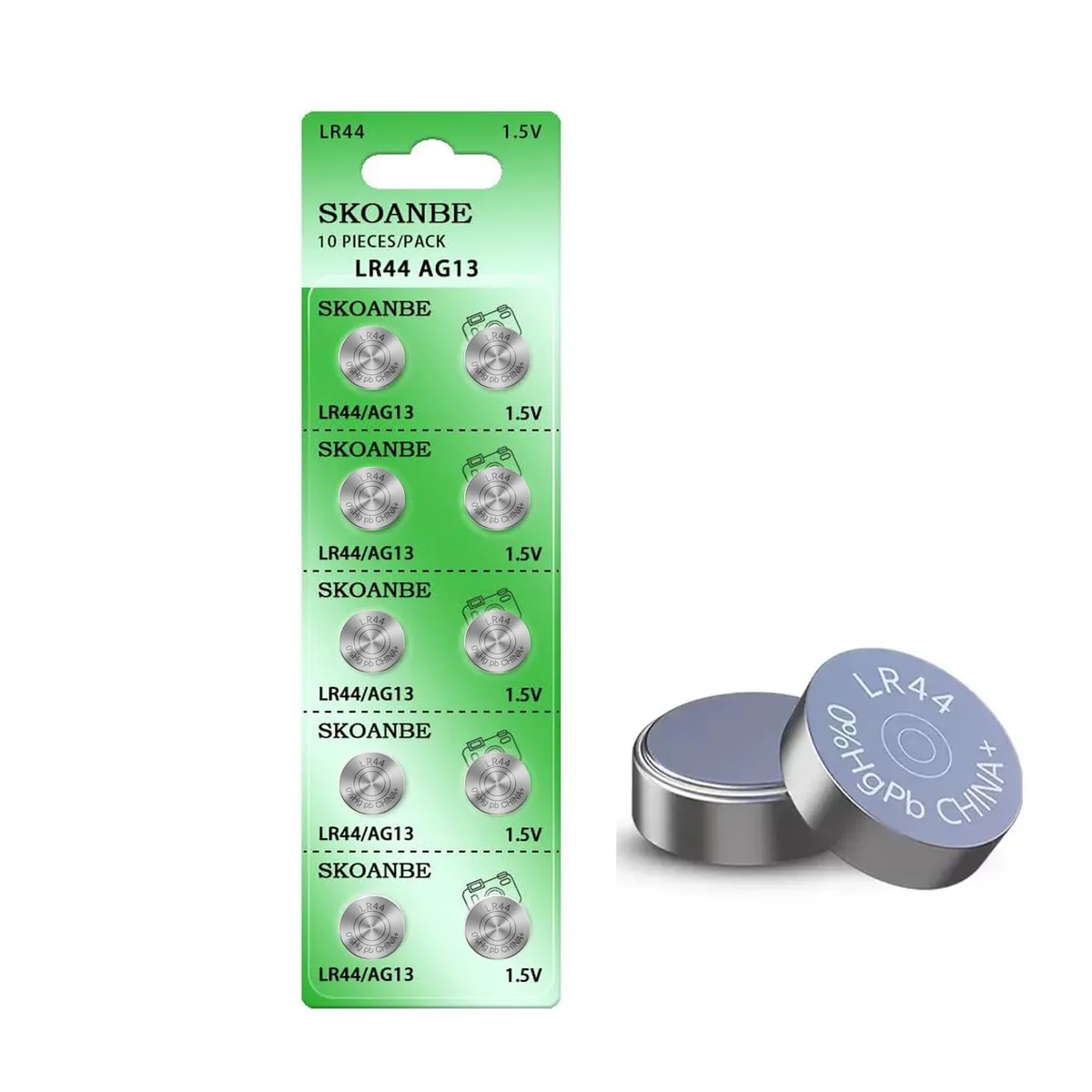No Sew No Sew LR44 AG13 1.5V Alkaline Button Cell 10 Pack — product photo