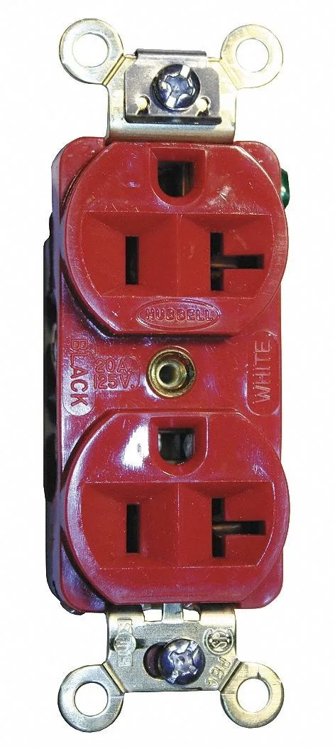 Hubbell Incorporated Hubbell Incorporated HBL5352R 20 A 125V AC Red Duplex Receptacle — product photo