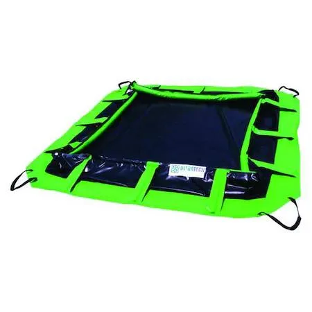 Black square containment berm 6 ft by 6 ft with foam sidewalls 12 in high copolymer material 30 mil thickness 269 gallon capacity