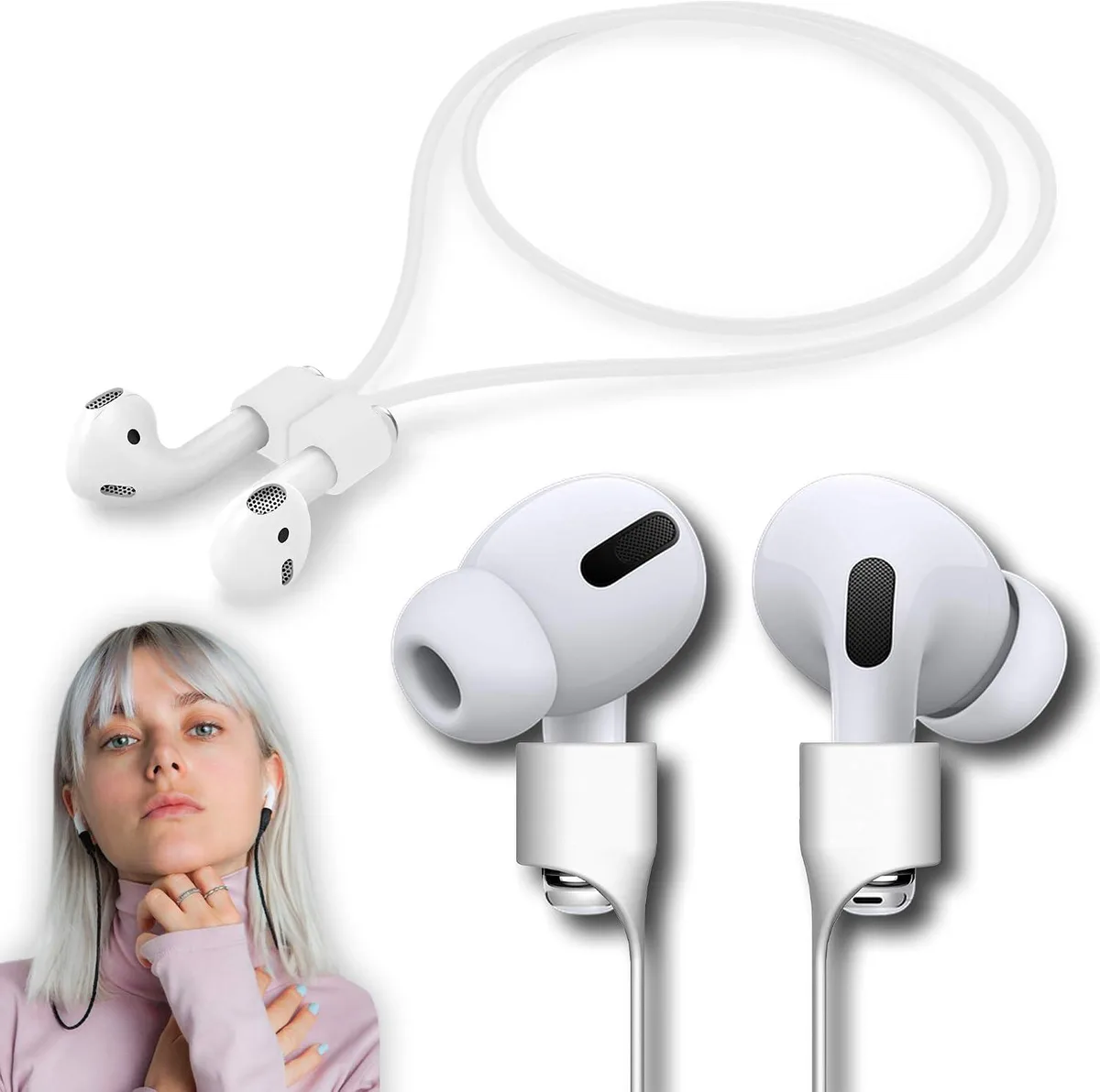 MCHOSE MCHOSE AirPods Pro Strap Anti-Lost Lanyard White — product photo