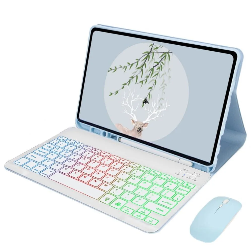 Timoom Timoom Rainbow Backlit Keyboard Case Sky Blue 10.4" 78 Keys — product photo