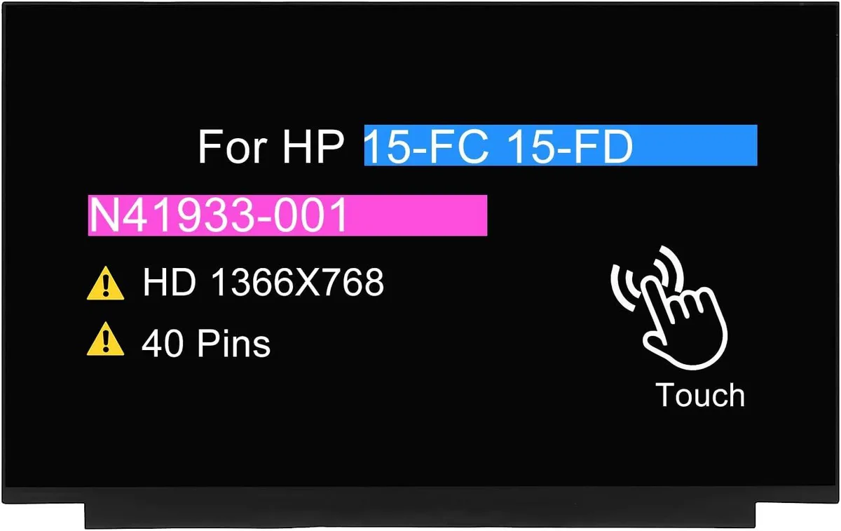 NUOLAISUN NUOLAISUN 15.6" HD 1366x768 40-pin Touch Screen N41933-001 — product photo