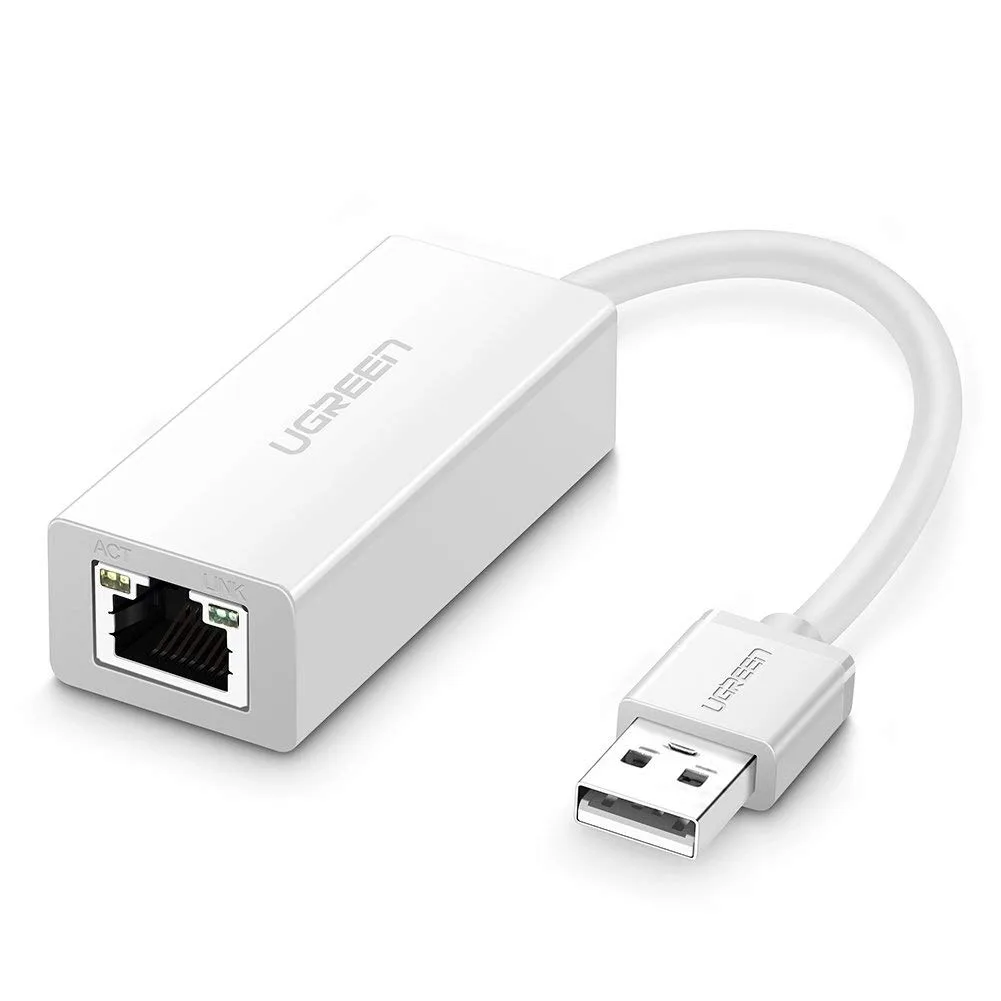 UGREEN UGREEN USB 2.0 to 10/100 Ethernet Adapter White — product photo