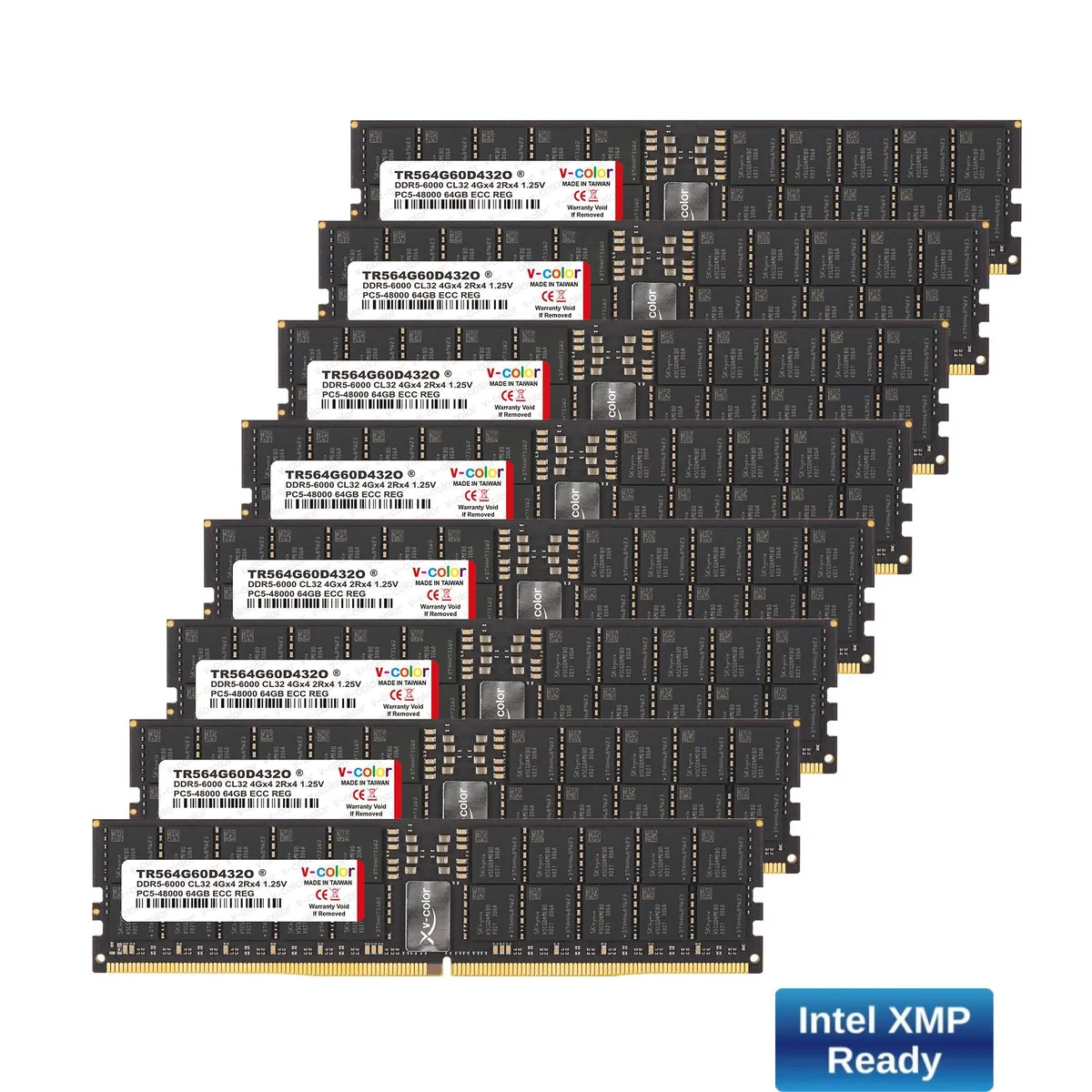 V-color V-color OC R-DIMM DDR5 512GB (64GBx8) 6000MHz CL32 ECC Registered memory upgrade — product photo