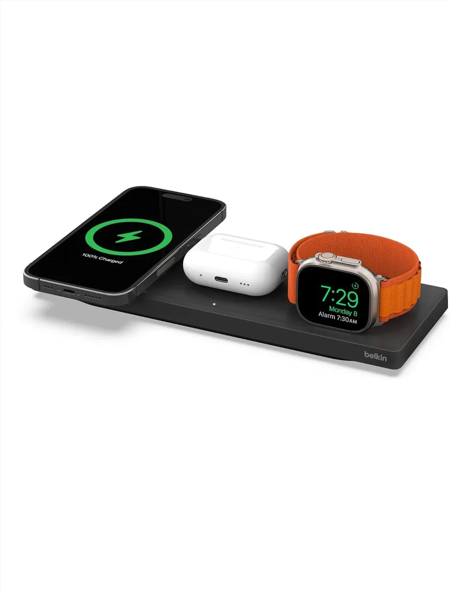 FLEANE FLEANE MagSafe 3-in-1 Wireless Charging Pad Black — product photo