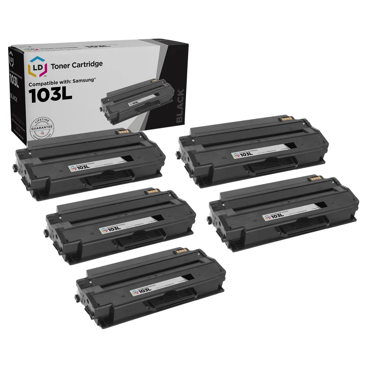 LD Products LD Products MLT-D103L High Yield Black Toner Cartridge 5-Pack — product photo