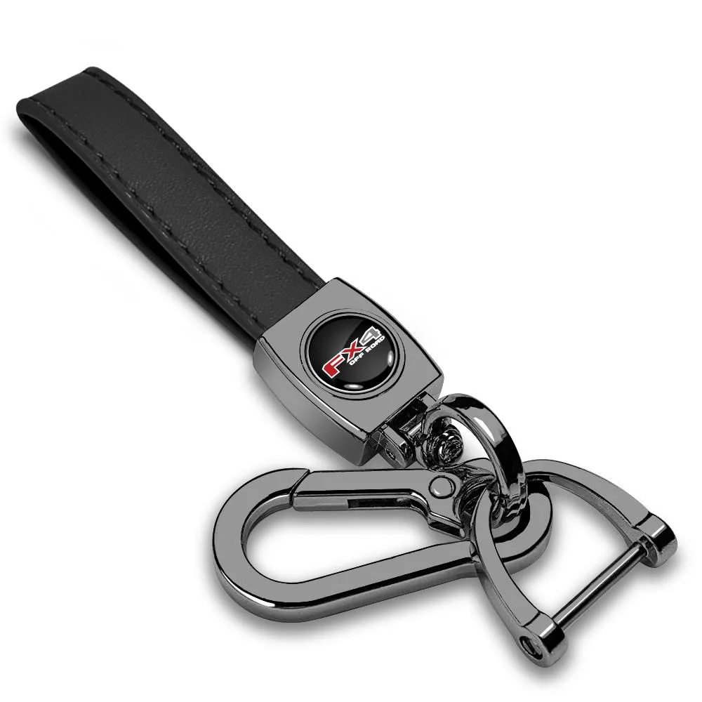 iPick Image, LLC iPick Image, LLC Ford F-150 FX4 Key Chain Black Leather Dark Gunmetal — product photo