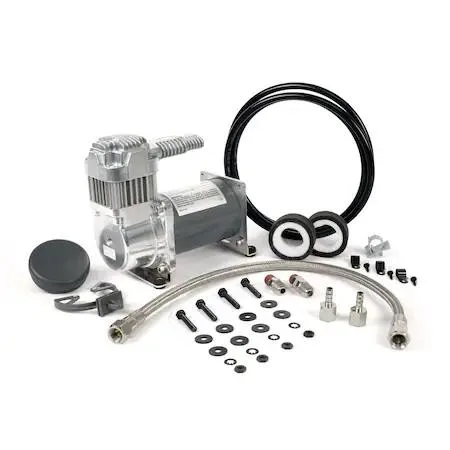 VIAIR 25058 24V intercooler compressor kit, compact tankless unit, black finish