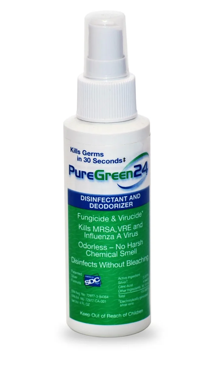 No Sew No Sew Pure Green 24 Disinfectant Cleaner 4oz Spray Bottle — product photo