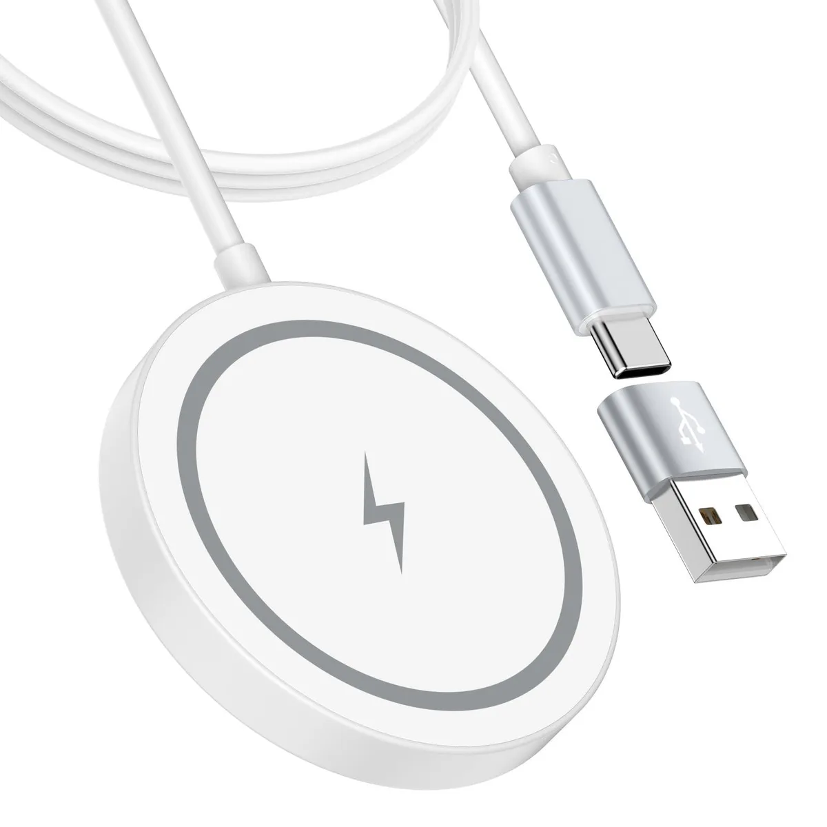  Ououdee CWD-V079 15W Magnetic Wireless Charger White — product photo