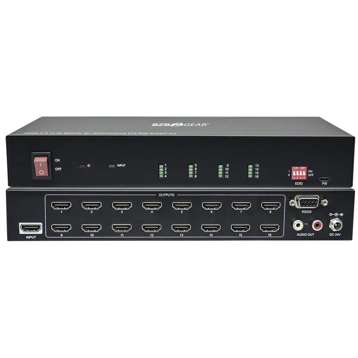 BZB Gear BZB Gear BG-UHD-DA1X16 1x16 HDMI 2.0 Splitter — product photo