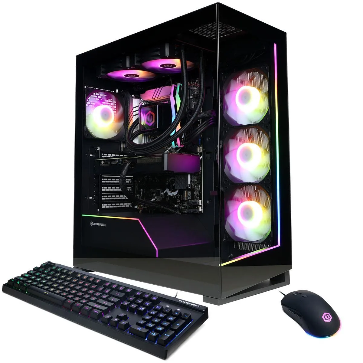 CyberpowerPC CyberpowerPC Gamer Supreme Liquid Cooled, Core Ultra 7 265KF, RTX 5070 12GB, 32GB DDR5, 2TB NVMe gaming PC — product photo