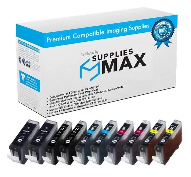 SuppliesMax SuppliesMax Canon PGI-5BK/CLI-8 Inkjet Combo Pack (10 cartridges) — product photo