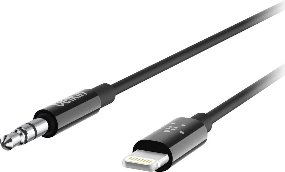 Belkin Belkin Lightning-to-3.5mm Audio Cable 3 ft Black — product photo