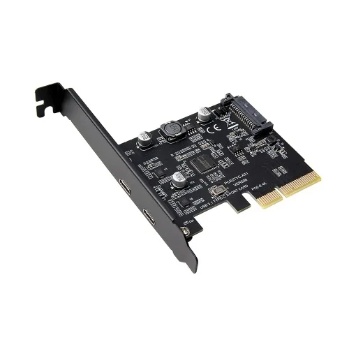AAA AAA PCI-E x4 to Dual Type-C Adapter Card 10Gbps — product photo