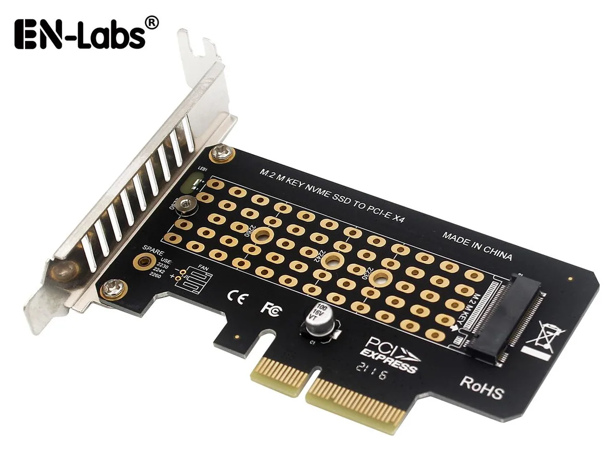 EN-Labs EN-Labs PCIE4X2NVMEBR M.2 NVME to PCIe 3.0 x4 Adapter with Bracket — product photo