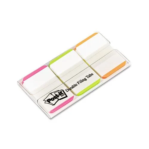 Pack of 66 Post-It file tabs in pink green orange