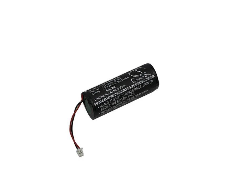 Rectangular replacement battery pack with black plastic casing and connector terminals