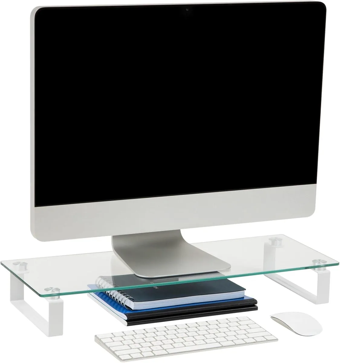 PISKEKAT PISKEKAT Glass Monitor Stand 22" 50lb Clear — product photo