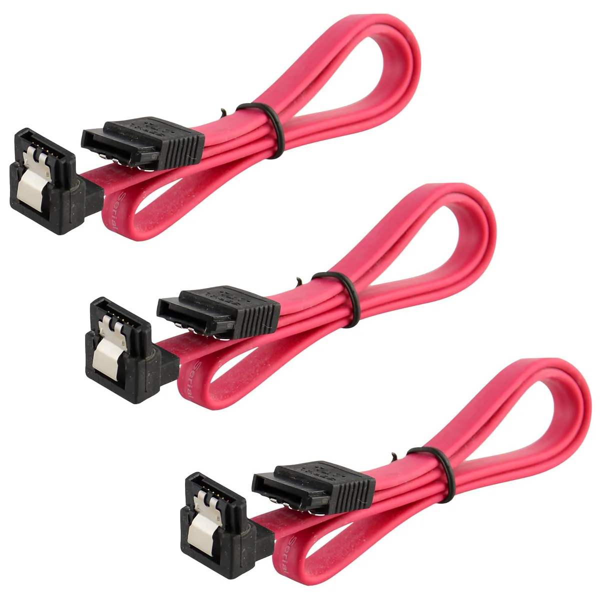 HANNORD HANNORD SATA Cable III 3-pack 15 inch 90-degree red — product photo