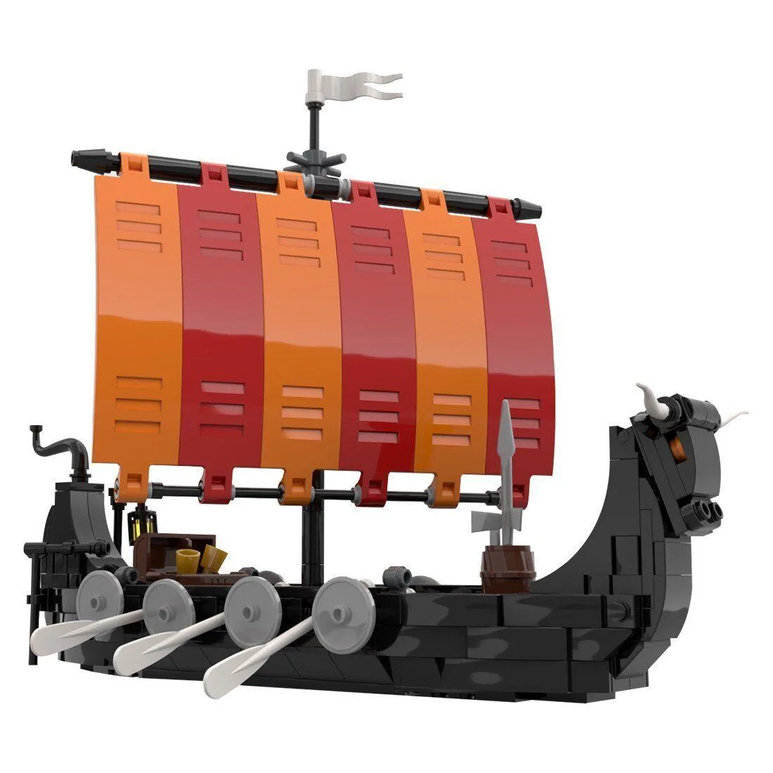 ZITIANYOUBUILD ZITIANYOUBUILD MOC-116513 Viking Longship Bullhead 311 Parts Educational Building Set — product photo