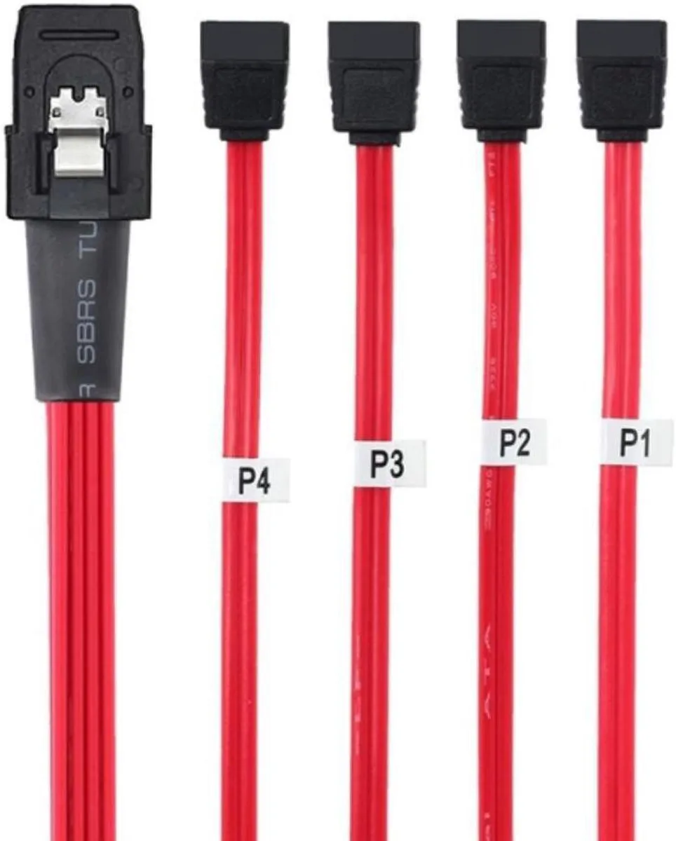 Vszerda Vszerda Mini SAS SFF-8087 36-pin male to 4 SATA 7-pin female 0.5 m sata cable — product photo