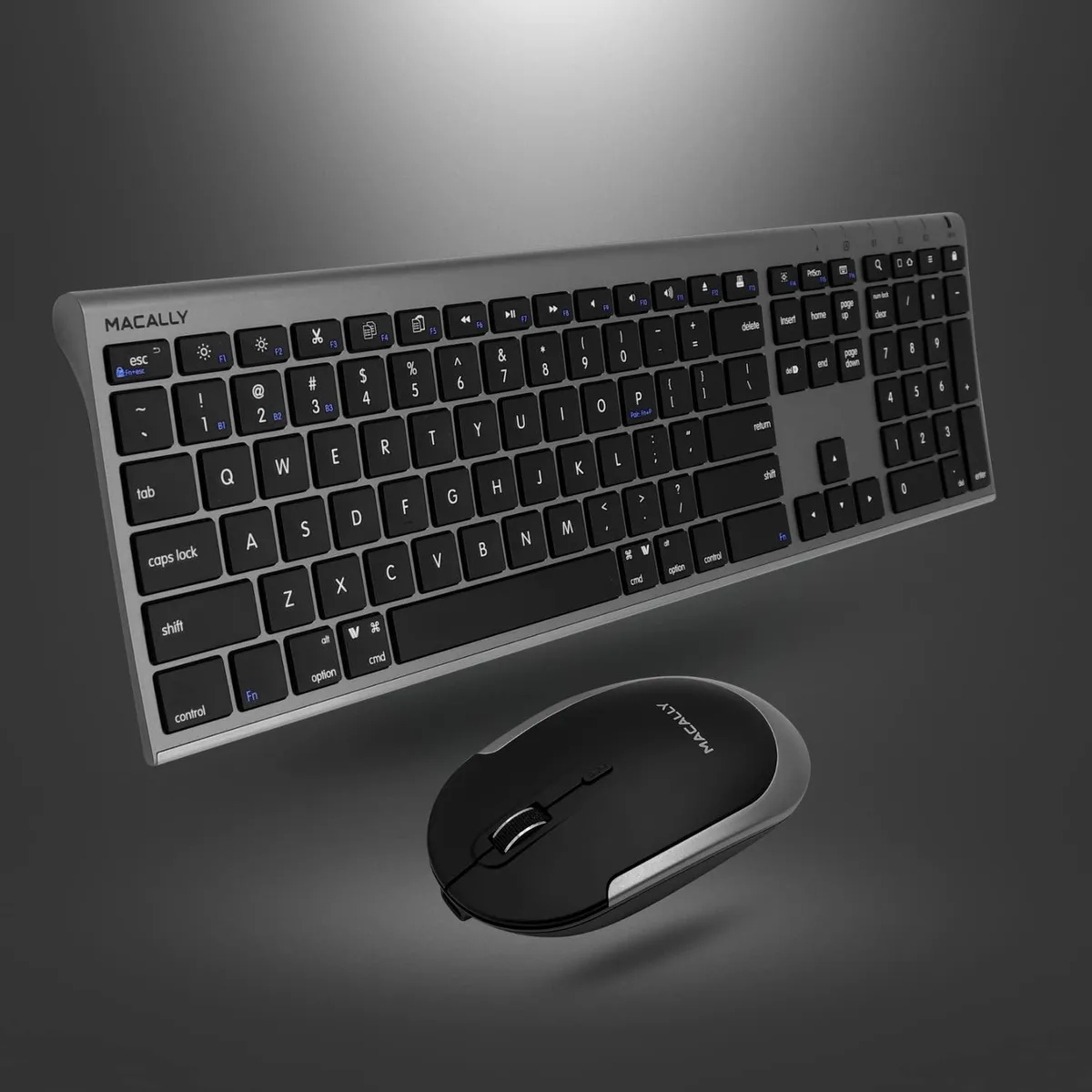 Macally Macally Bluetooth Keyboard & Mouse Combo 110 Keys Space Grey — product photo
