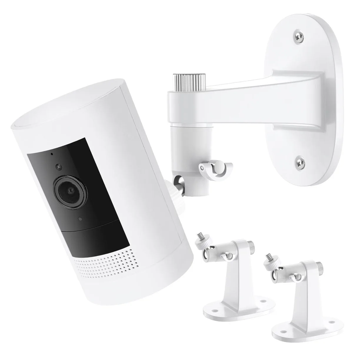  Annkoifu GHDY7463 2-Pack Wall Mount for Ring Stick Up Cam &amp; Outdoor Cam Plus, 360° Adjustable, White — product photo