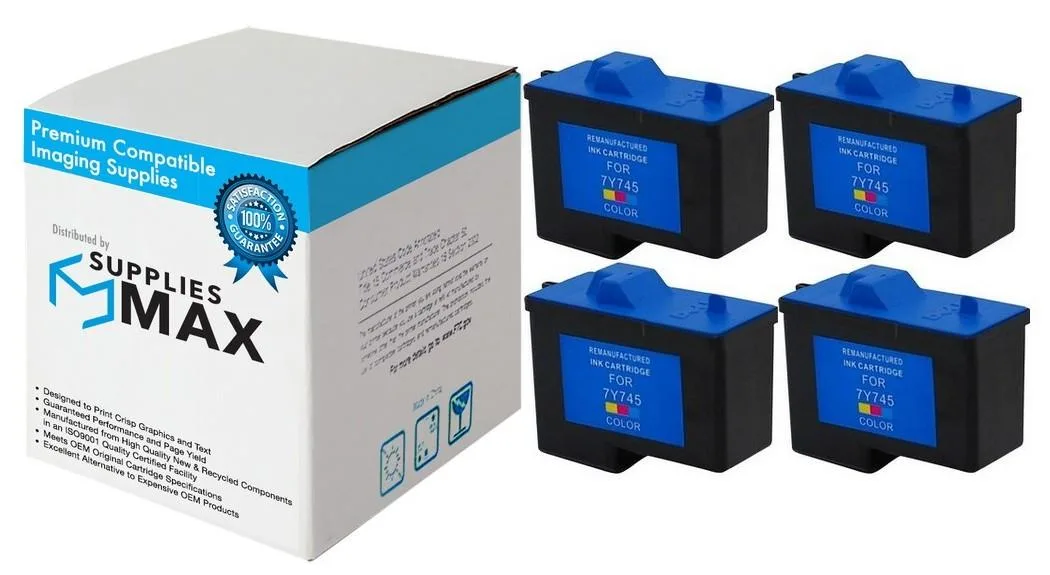 SuppliesMax SuppliesMax Remanufactured Inkjet Cartridge 4-Pack for Dell A940/A960 Series 2 — product photo