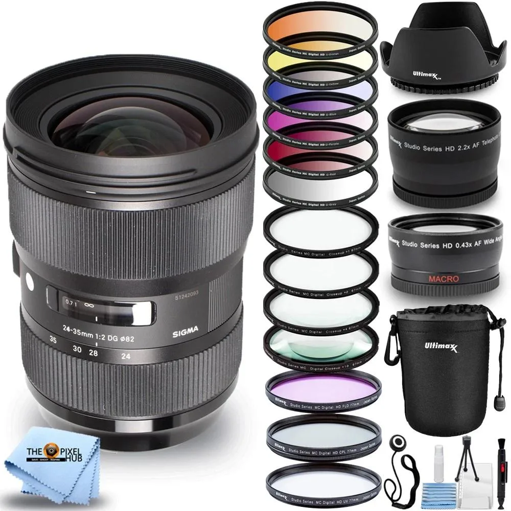 SIGMA Sigma 24-35mm f/2 DG HSM Art Lens for Nikon F Bundle — product photo