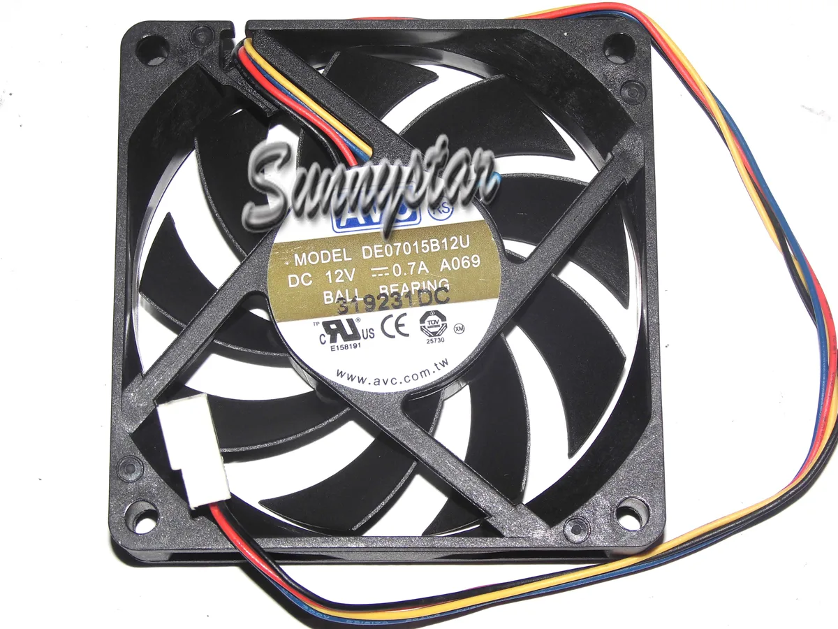 SunnyStar Co., Ltd SunnyStar Co., Ltd DE07015B12U A069 70x15mm 12V 0.70A PWM Ball Bearing Case Fan — product photo
