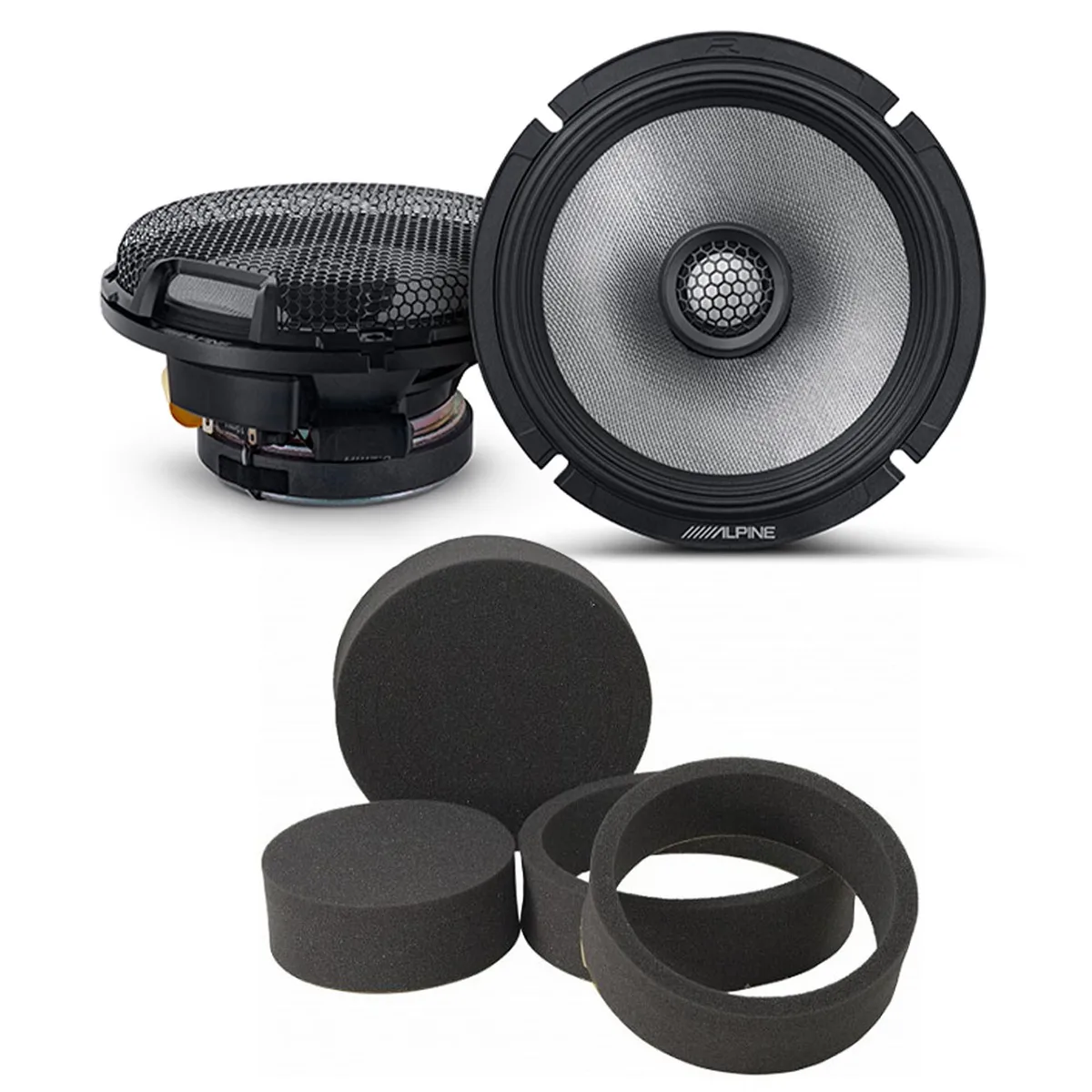 Alpine Alpine R2-S65 6.5" Coaxial Pair with RKFR6 Fast Rings — product photo