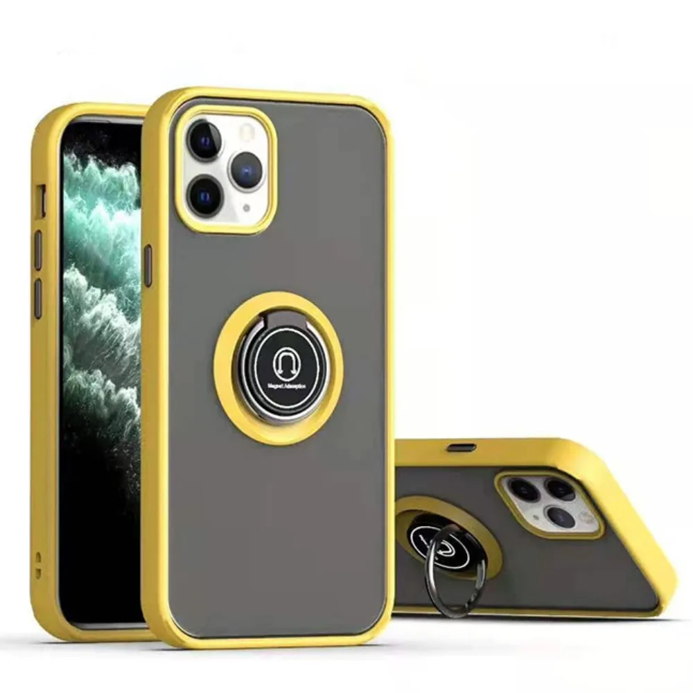 Ice Ice iPhone 13 Pro Case Yellow TPU PC Magnetic Ring Kickstand 360 6.1 — product photo