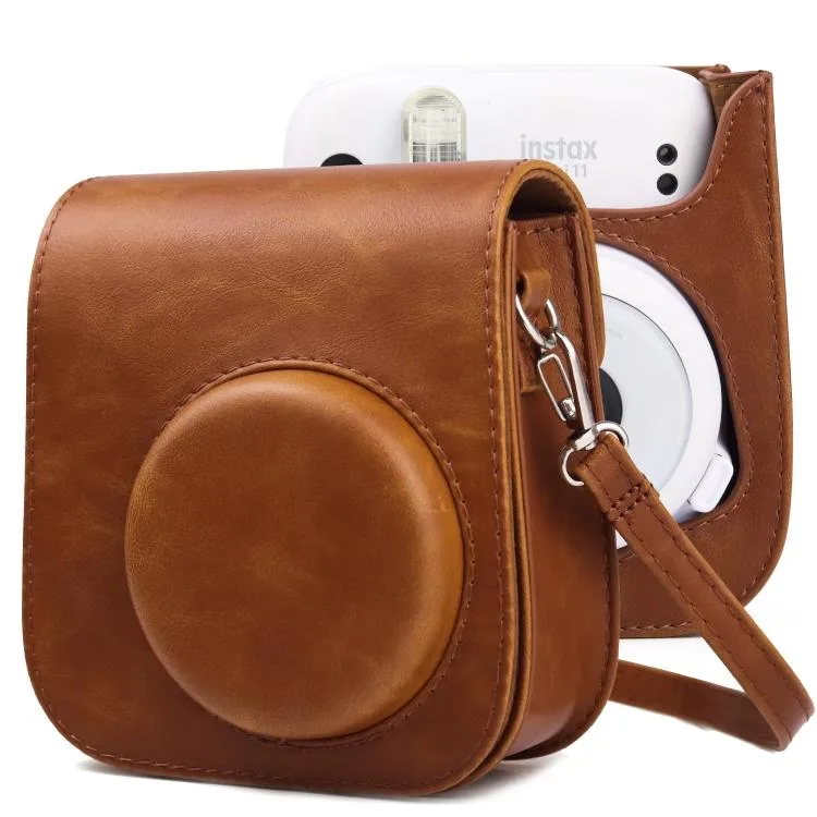 eForChina eForChina Retro Full Body Leather Case for Fujifilm Instax mini 11 Brown — product photo