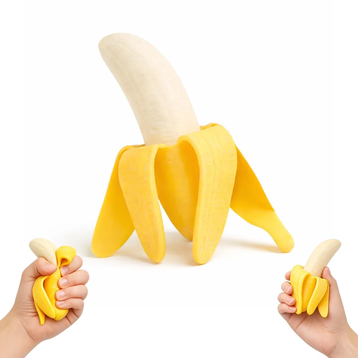 Realistic Banana Squishy Toy (Plastic) — product photo