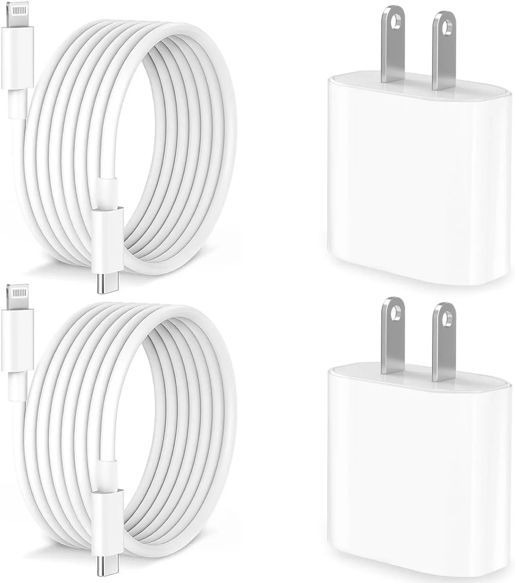 RUOCLRIS RUOCLRIS 20W USB-C Charger 6.6ft Cable 2-Pack — product photo