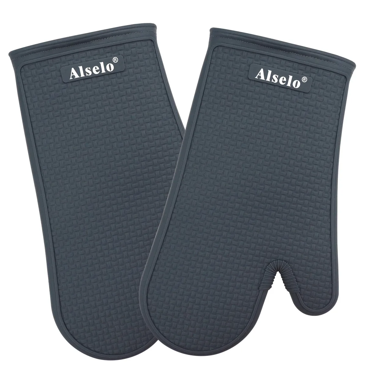 Vibe Oven Mitts Silicone Grey 12 7.5 550 Set of 2 — product photo