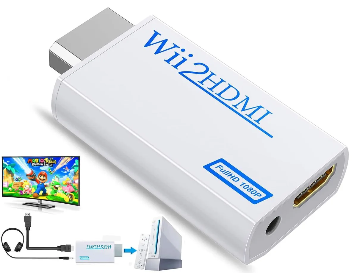 sartyee SB-A202 Wii HDMI Converter 3.5mm Jack 1080p — product photo