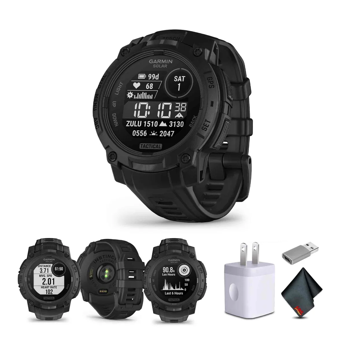 Garmin Garmin Instinct 3 45mm Solar Tactical Edition Bundle — product photo