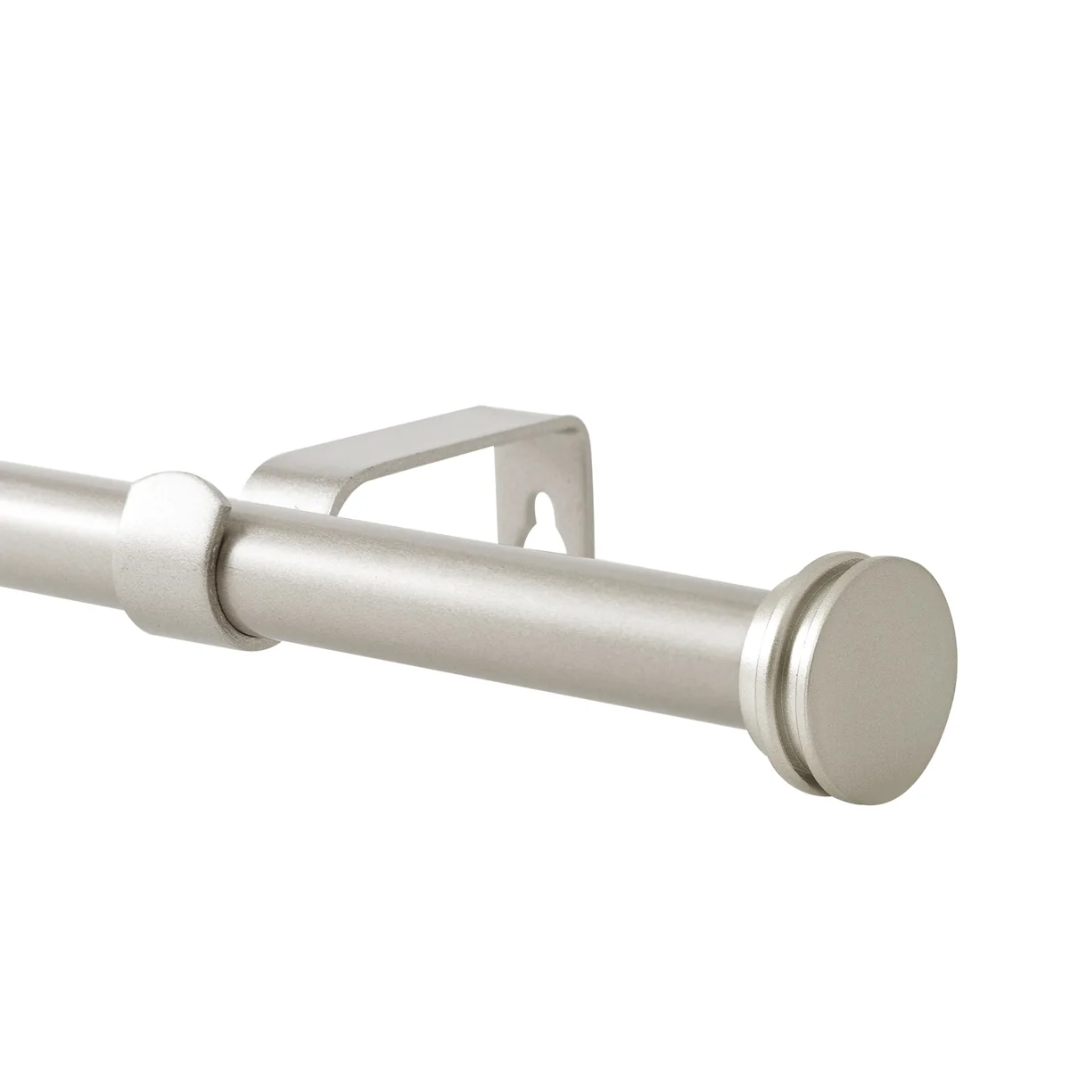 Not Avail Not Avail 5/8" Single Curtain Rod Nerveux Finials Pewter 48-84 — product photo