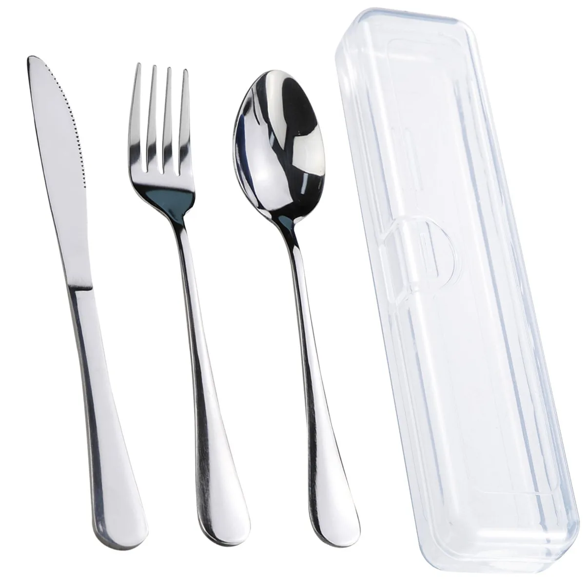flatware001 8-piece stainless steel flatware set with case — product photo