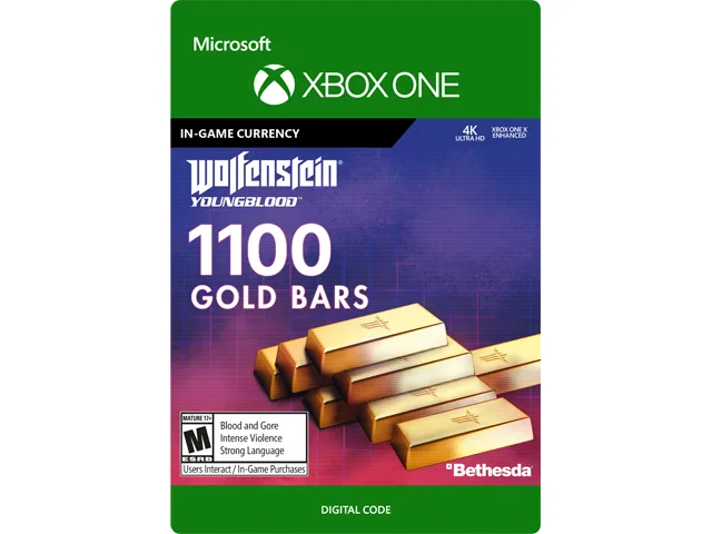 Bethesda Softworks Bethesda Softworks KZP-00064 Wolfenstein: Youngblood 1100 Gold Bars downloadable game — product photo