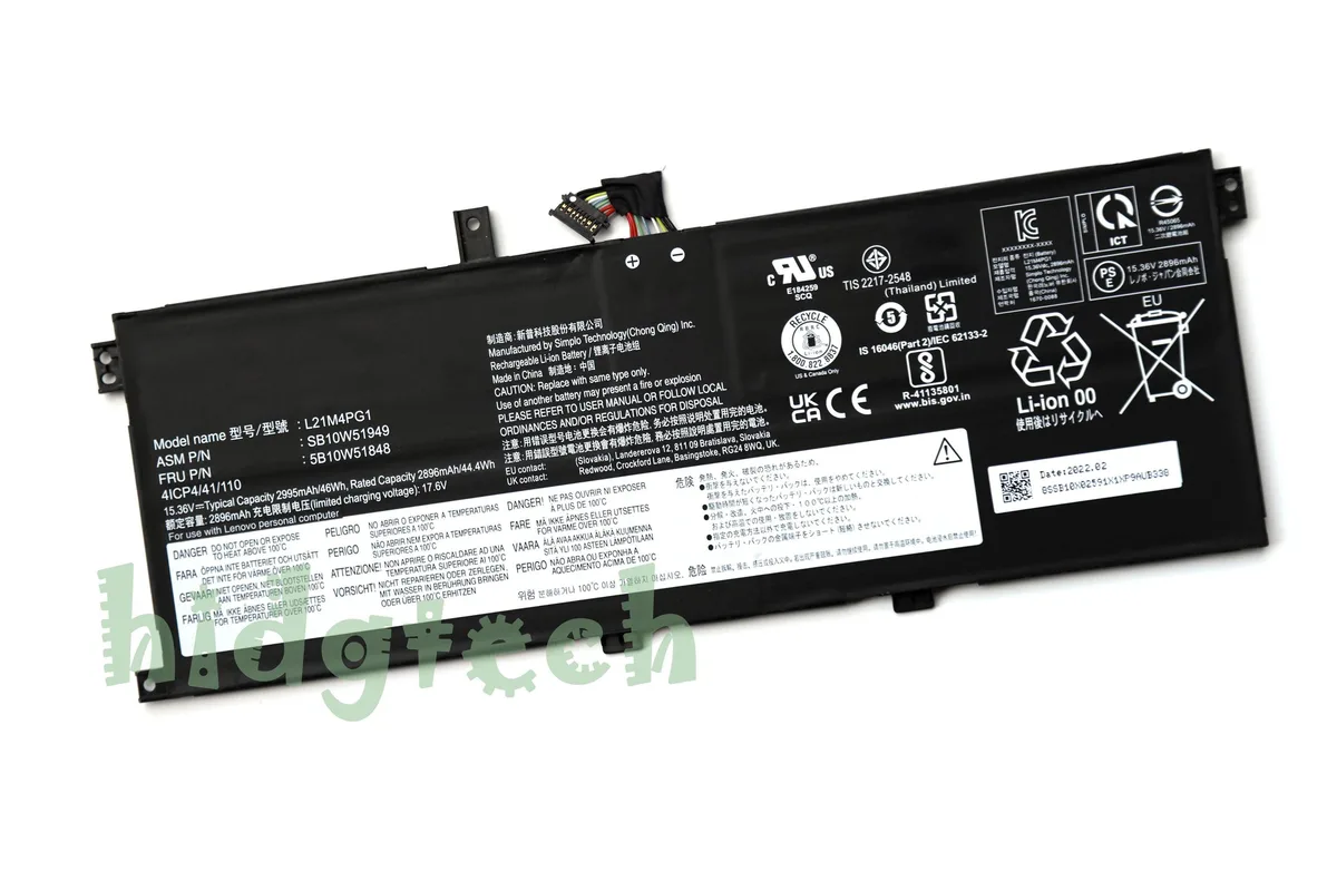 Beisite Beisite L21C4PG1 L21D4PG1 L21L4PG1 L21M4PG1 laptop battery 46Wh 15.36V — product photo