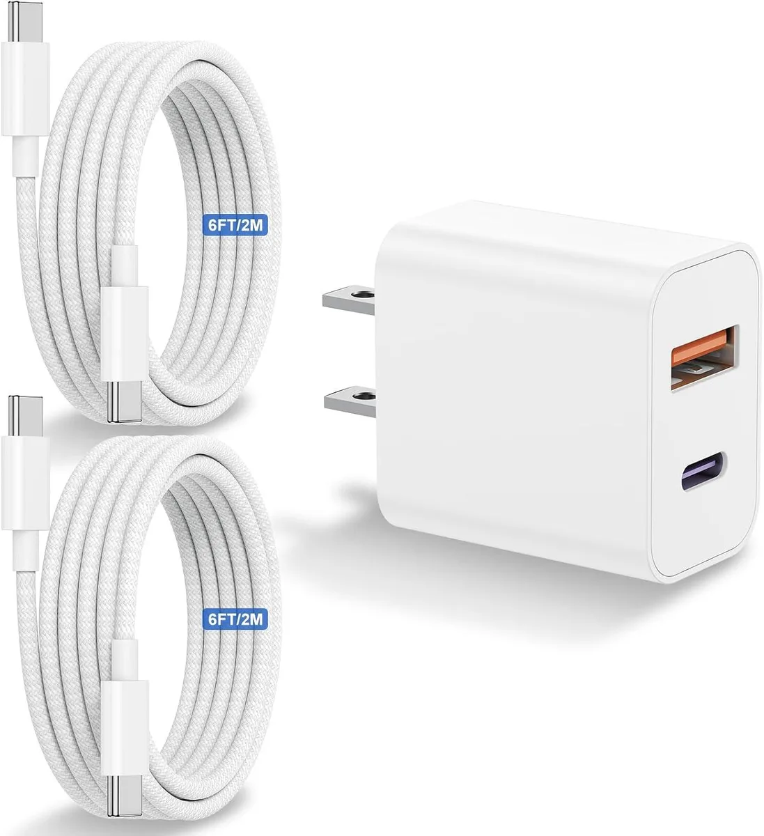 ONITOON ONITOON 20W Dual Port USB-C Wall Charger with 6 ft Cable — product photo