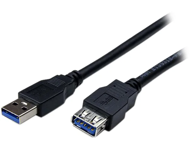 STARTECH STARTECH USB3SEXT2MBK 2m USB 3.0 extension cable A male to A female black — product photo