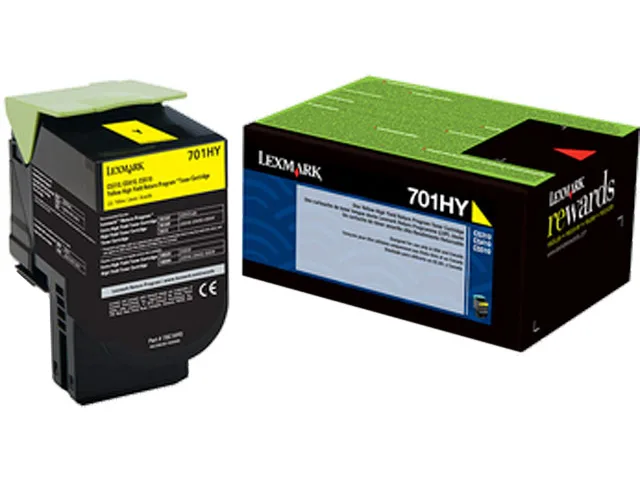 Lexmark Lexmark 70C1HY0 High Yield Yellow Toner Cartridge 3000 Pages — product photo